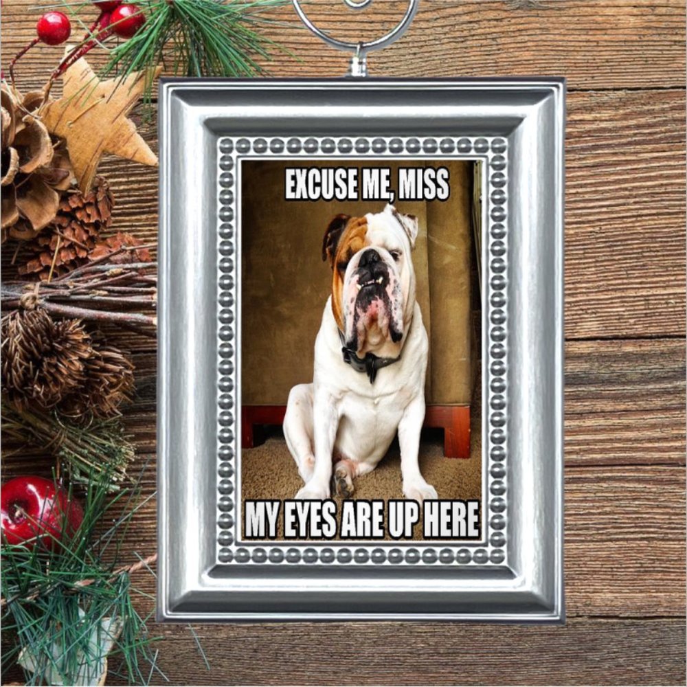 Bulldogโ Puppy Dog Funny Christmas Tree Ornament